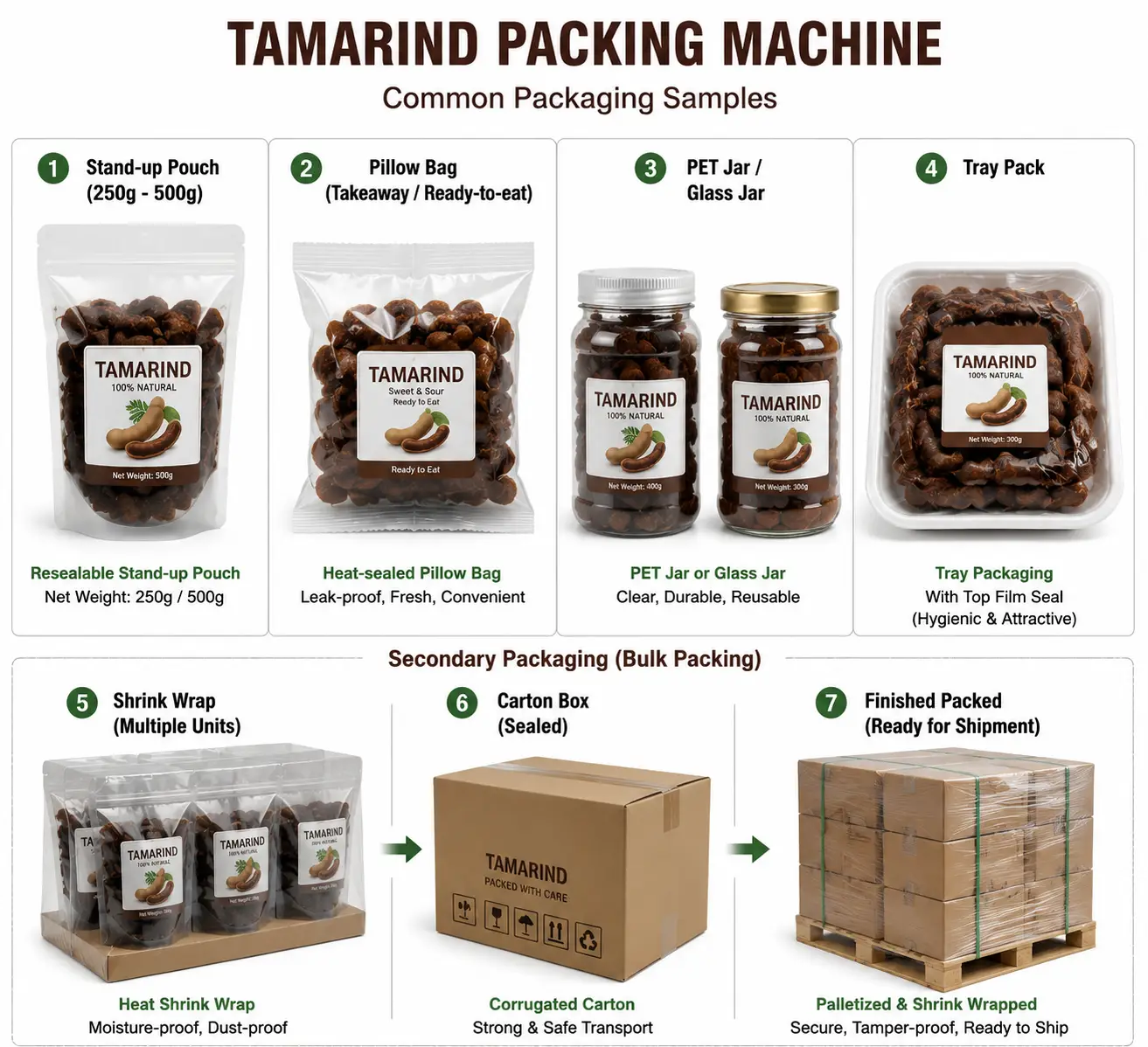 máquina de embalagem de tamarindo