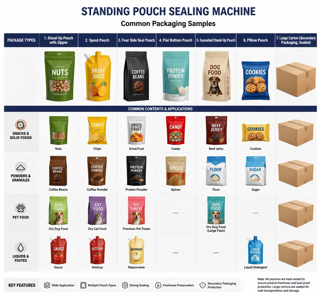 standing pouch sealing machine